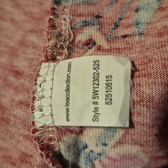 Tea Collection girls size 10 red floral design long sleeve dress  VGUC - Picture 5 of 5